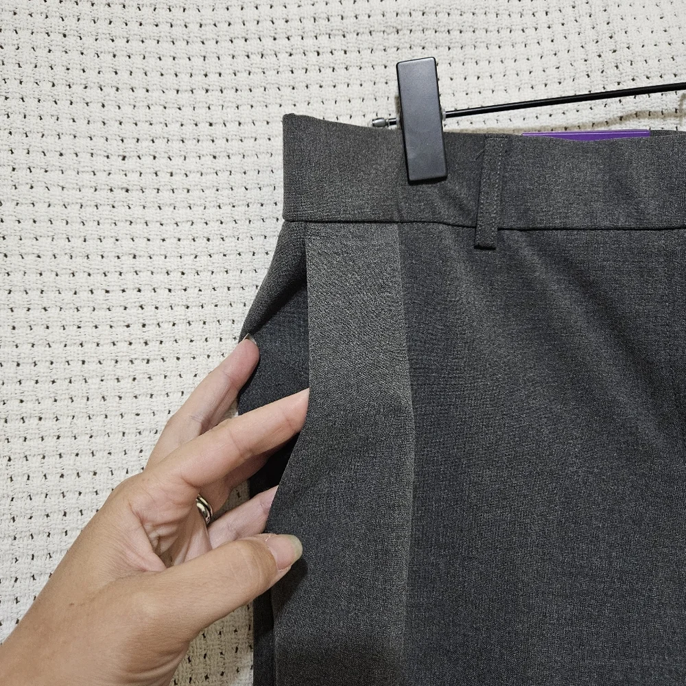 NWT Dalia Sz 14x31 Classic Gray Wide Leg Dress Pants - Picture 6 of 7